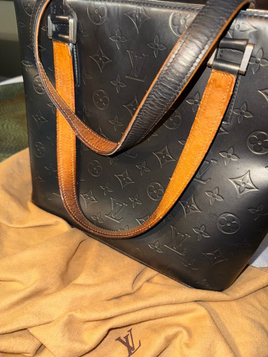 Louis Vuitton Handbags - Louis Vuitton Vintage Monogram Noir Mat Stockton Tote w/ LV Dusty